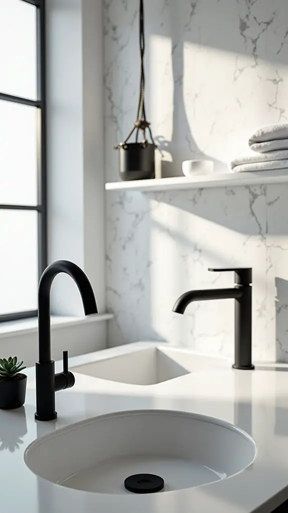 sleek black accent elegance