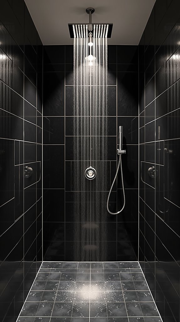 sleek black tile patterns
