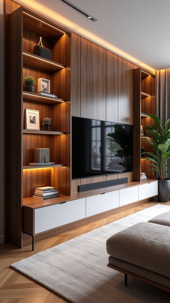 sleek functional entertainment design