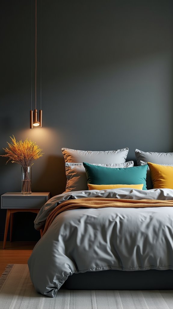 sleek grey with vibrant accents