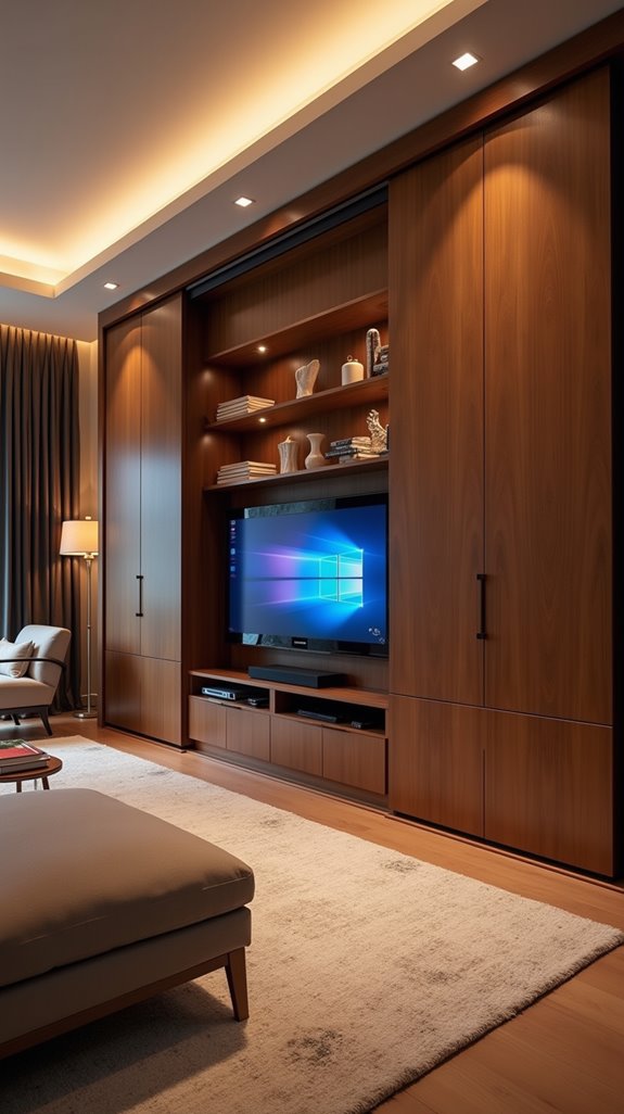 sleek hideaway tv panels