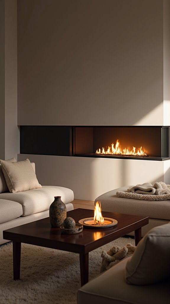 sleek modern gas fireplaces
