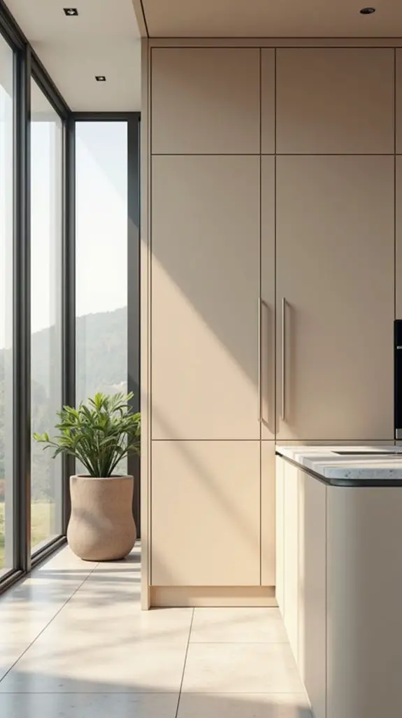 sleek sand kitchen tranquility