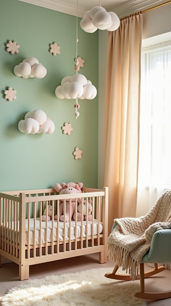 soft pastel nursery decor