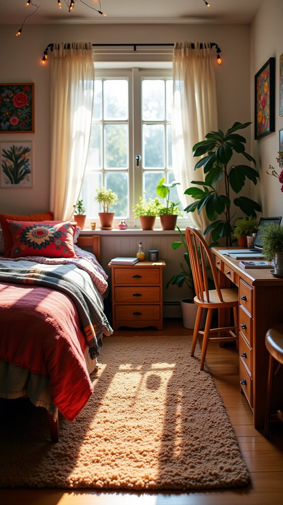 soft rug enhances comfort