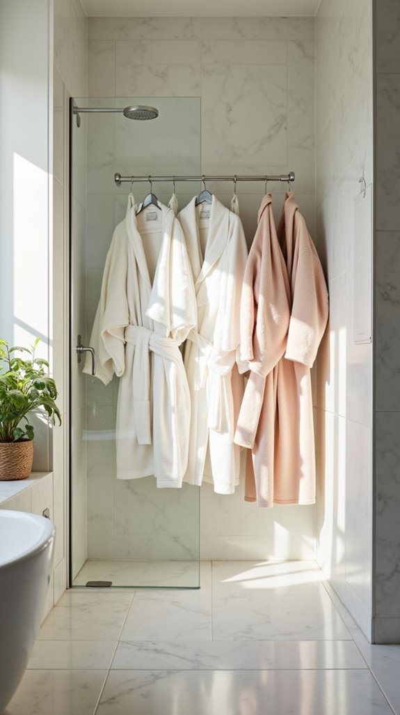 soft towels and robes