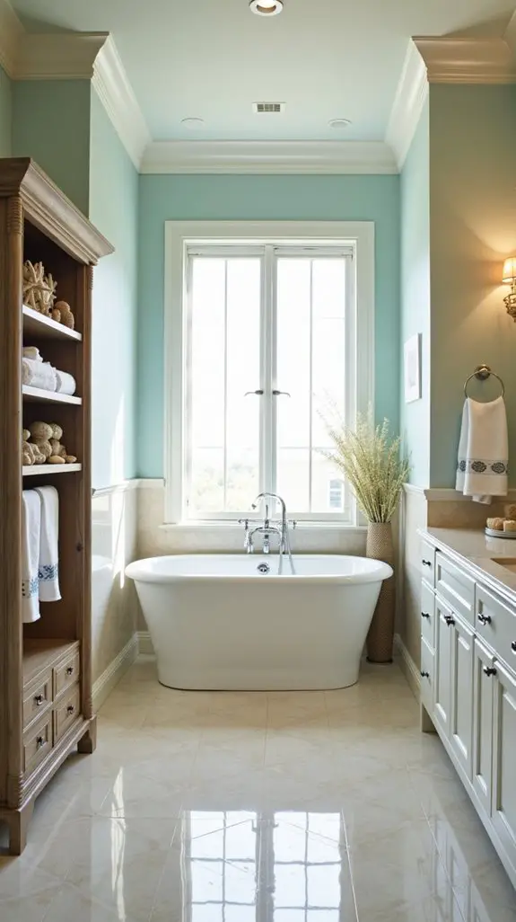 soothing seaside bathroom retreat