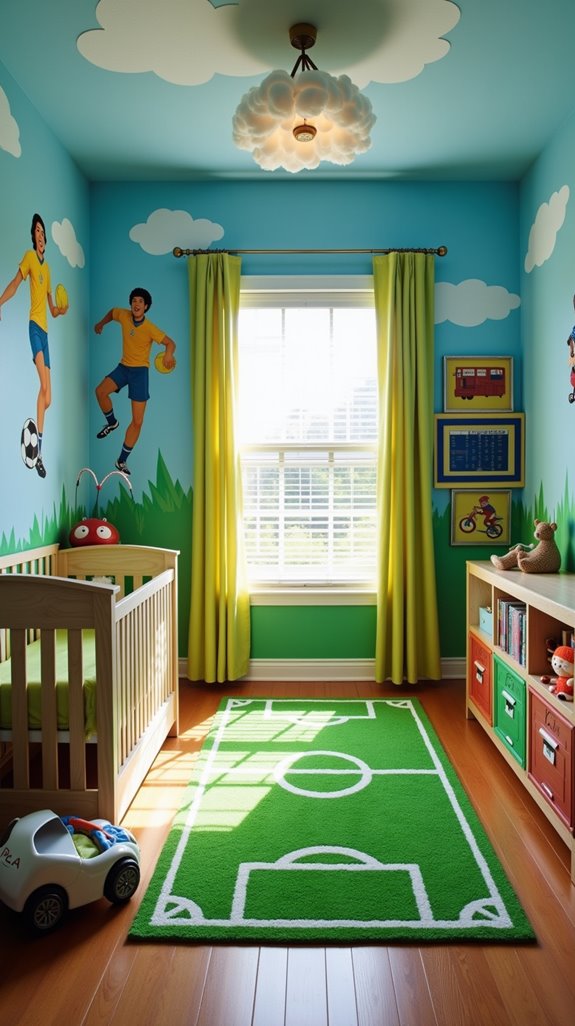 sports themed nursery design