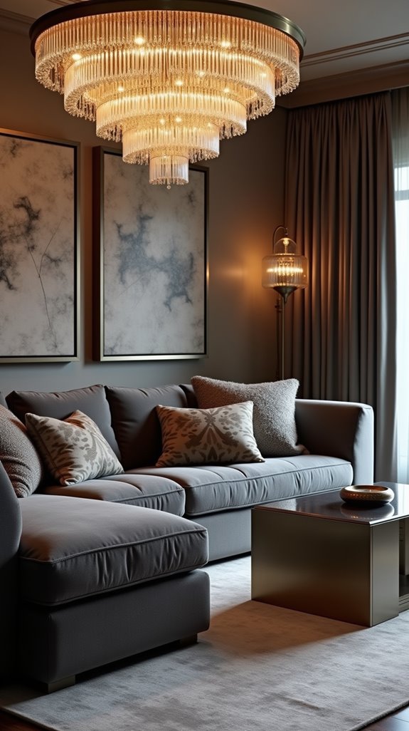 statement lighting enhances ambiance