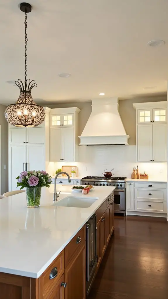 statement lighting enhances kitchens