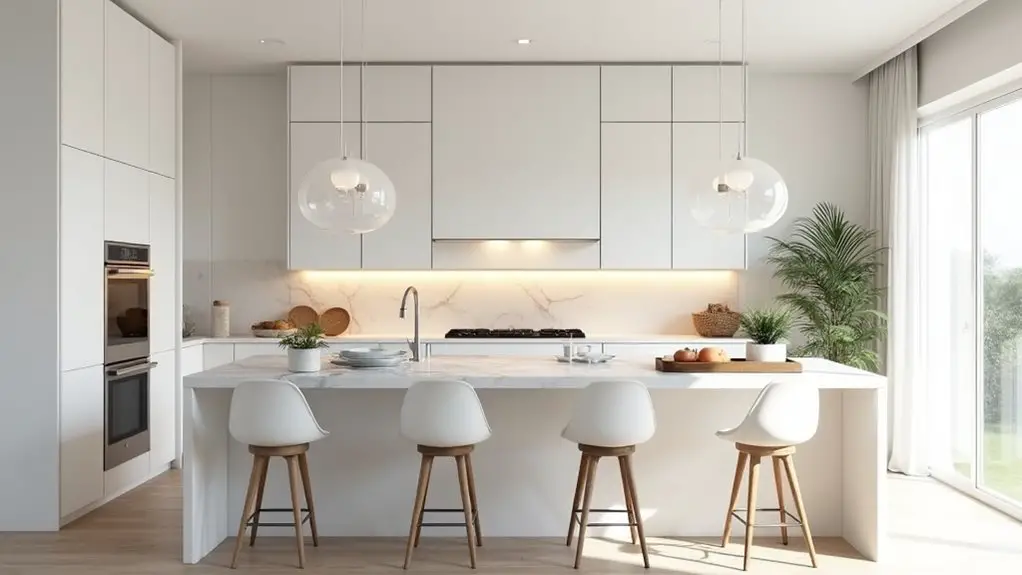 stylish all white kitchen designs