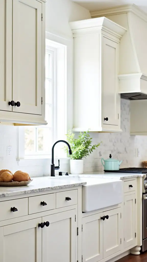 stylish contrast in kitchen