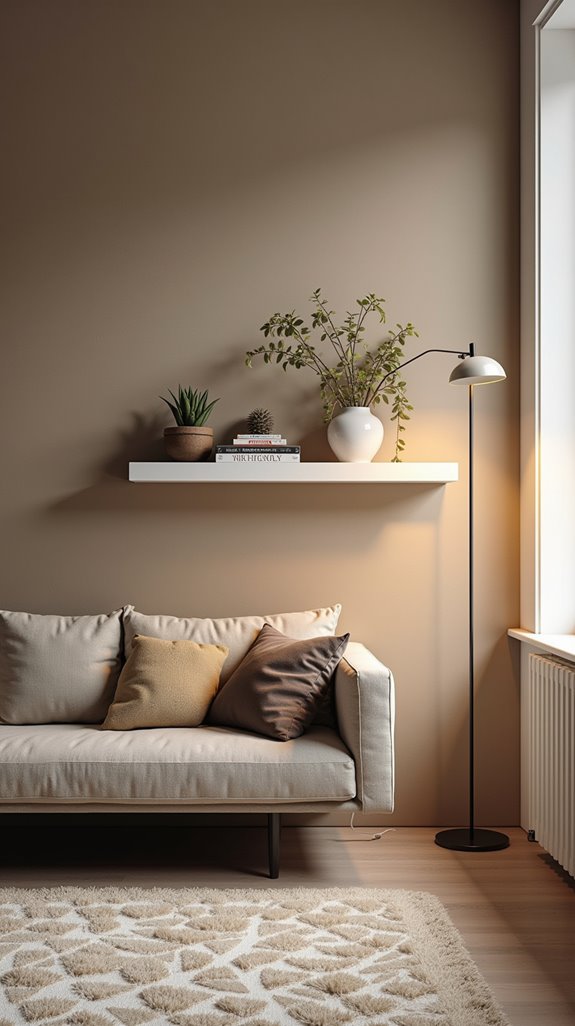 stylish floating shelf installation