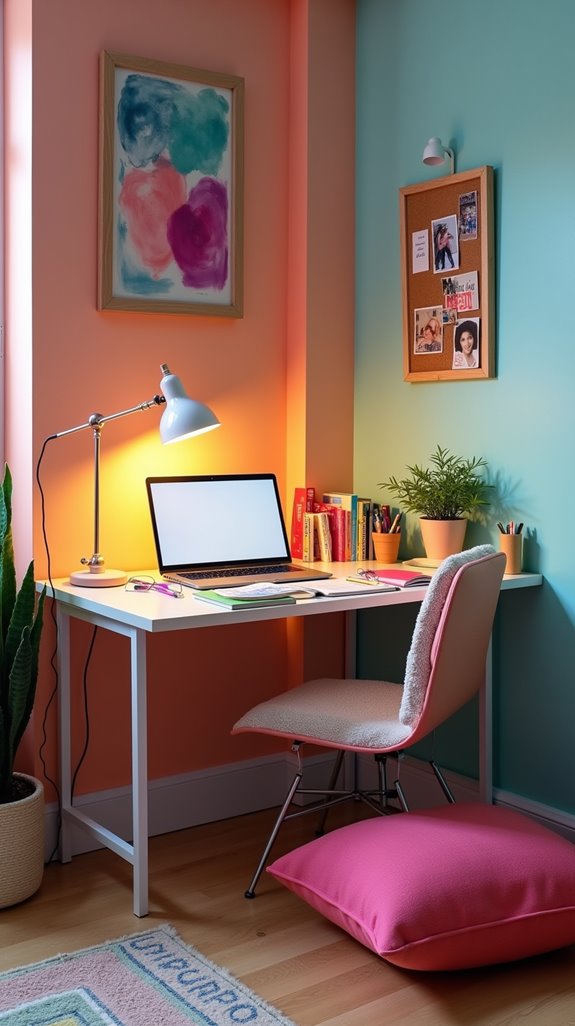 stylish functional desk space