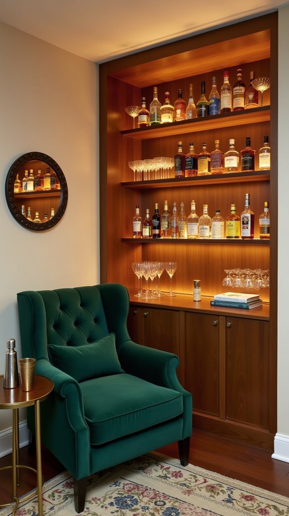 stylish mini bar setup