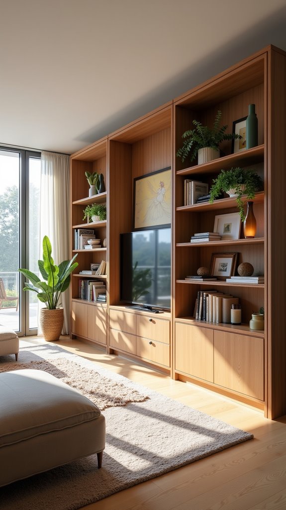 stylish open shelving units