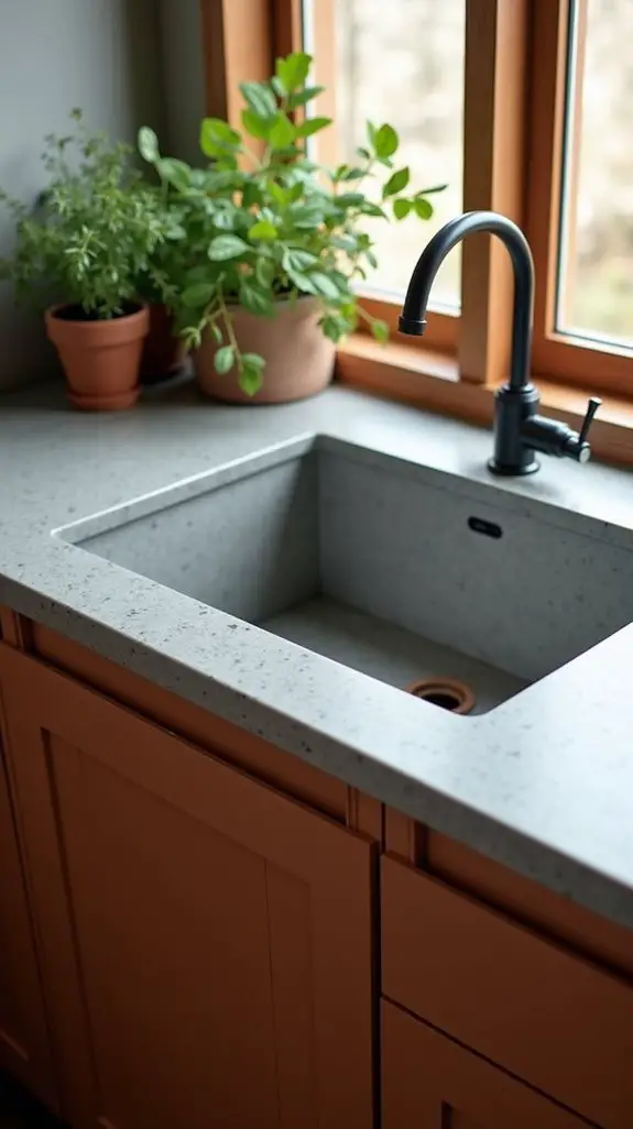 stylish small stone sinks