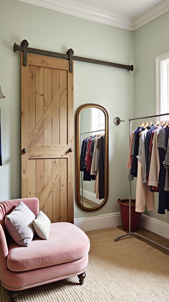 stylish space saving barn door