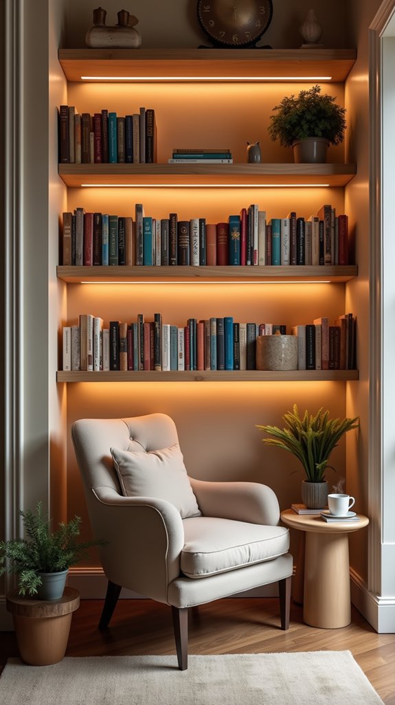 stylish space saving book display