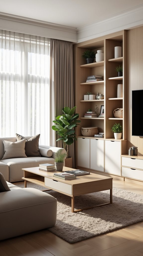 stylish storage reduces clutter