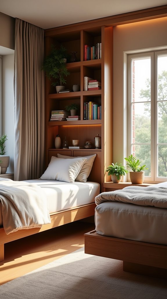 stylish twin beds storage