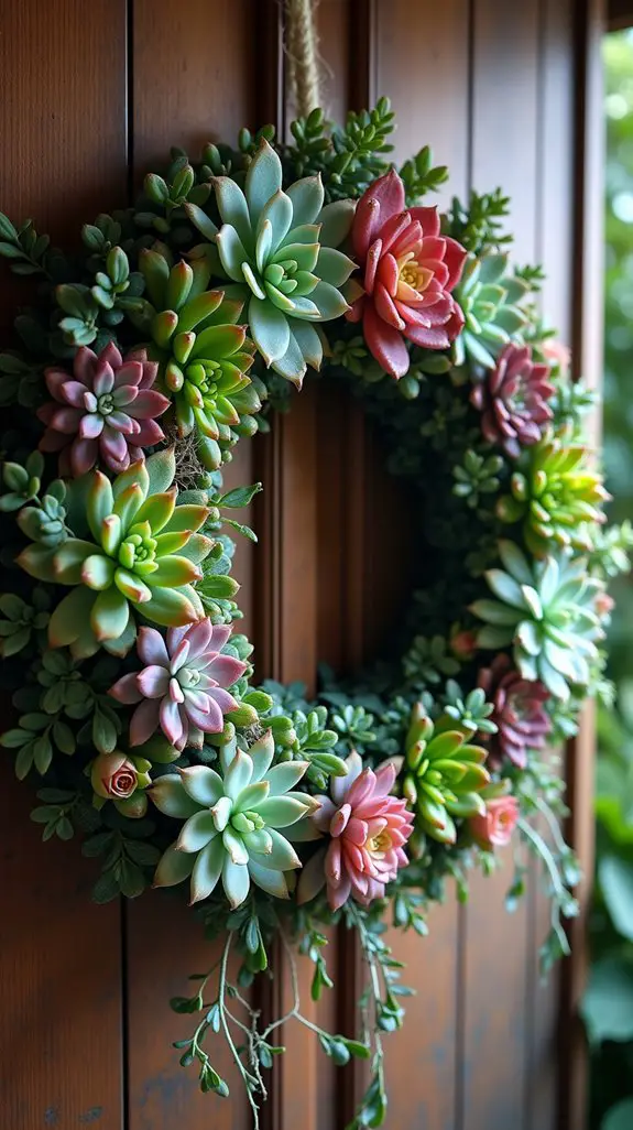 succulent wreath home decor