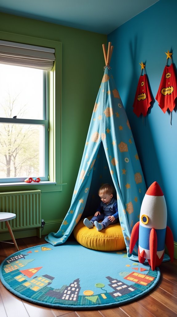 superhero themed imaginative space