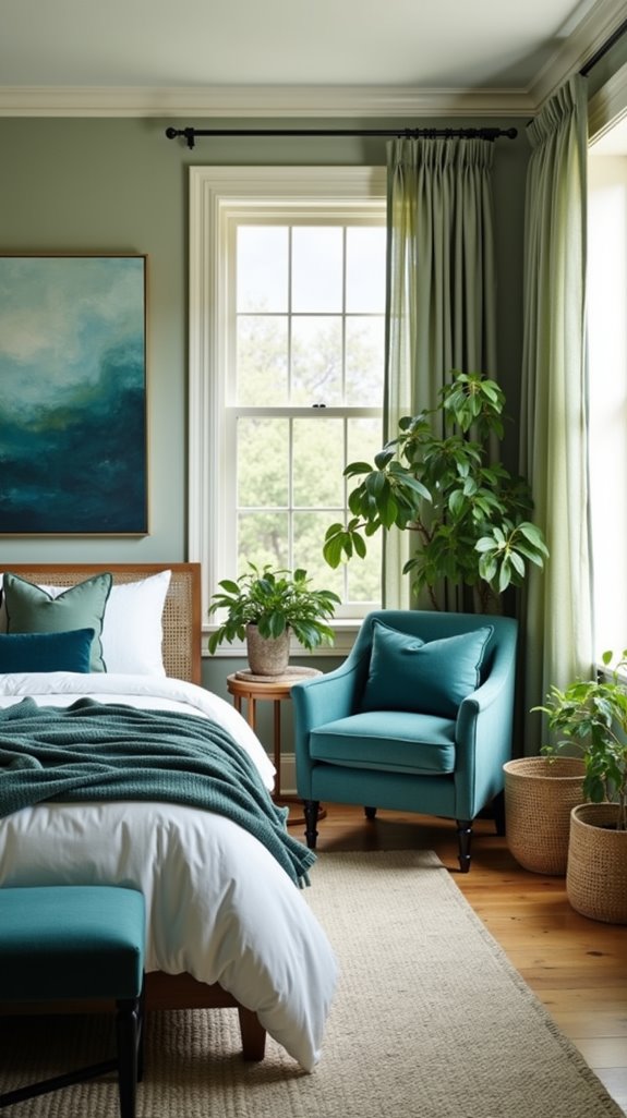 teal accents for tranquility