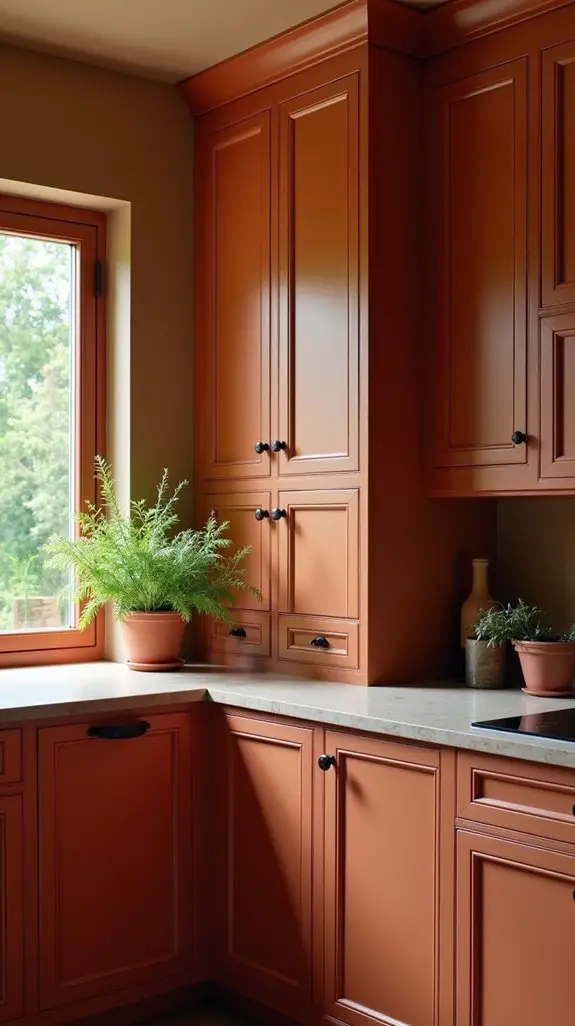 terracotta and earthy tones