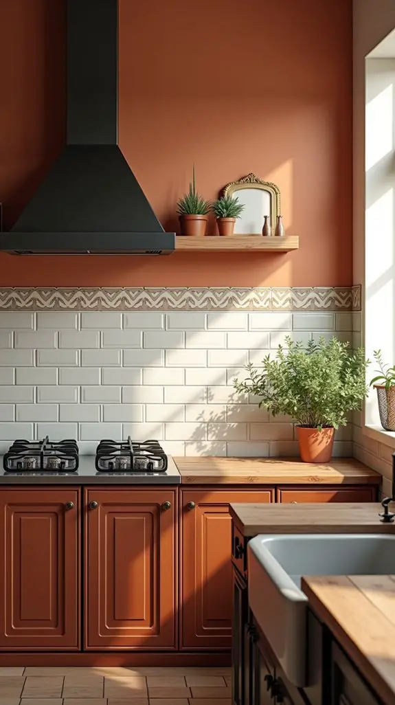 terracotta and subway tile blend