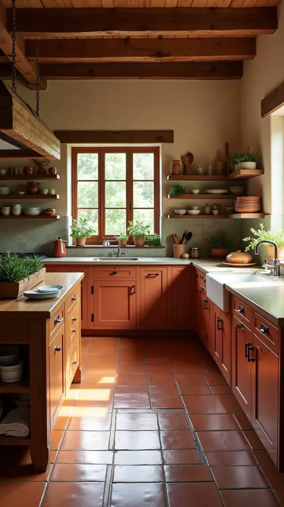 terracotta and wood harmony