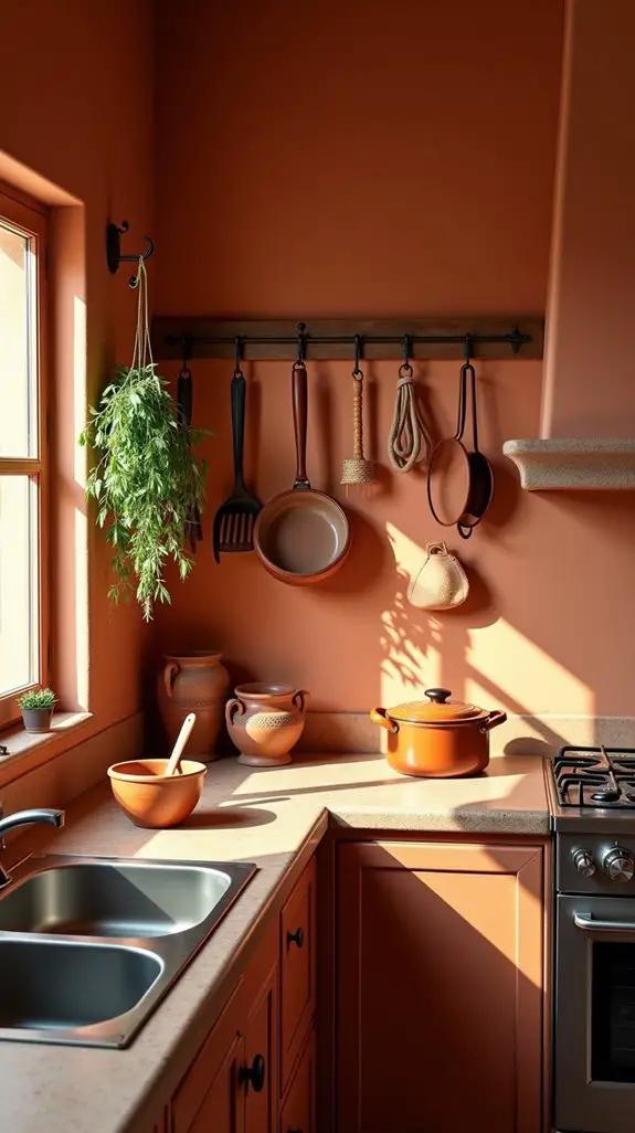 terracotta kitchen art display