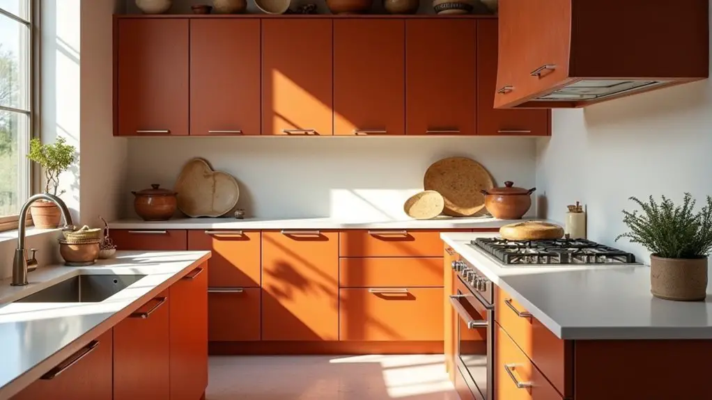terracotta kitchen cabinet designs