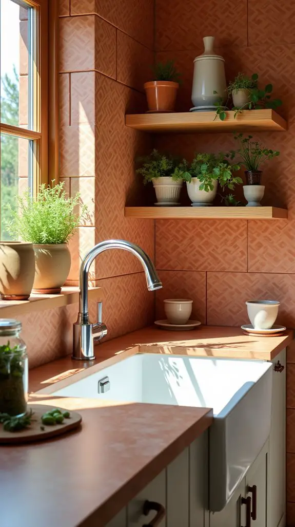 textured finishes enhance backsplashes