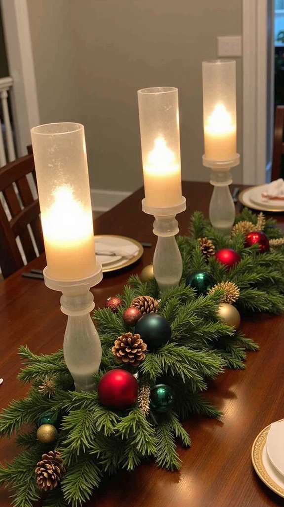 themed holiday dining centerpiece