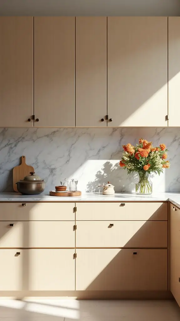 timeless elegance with sand cabinets