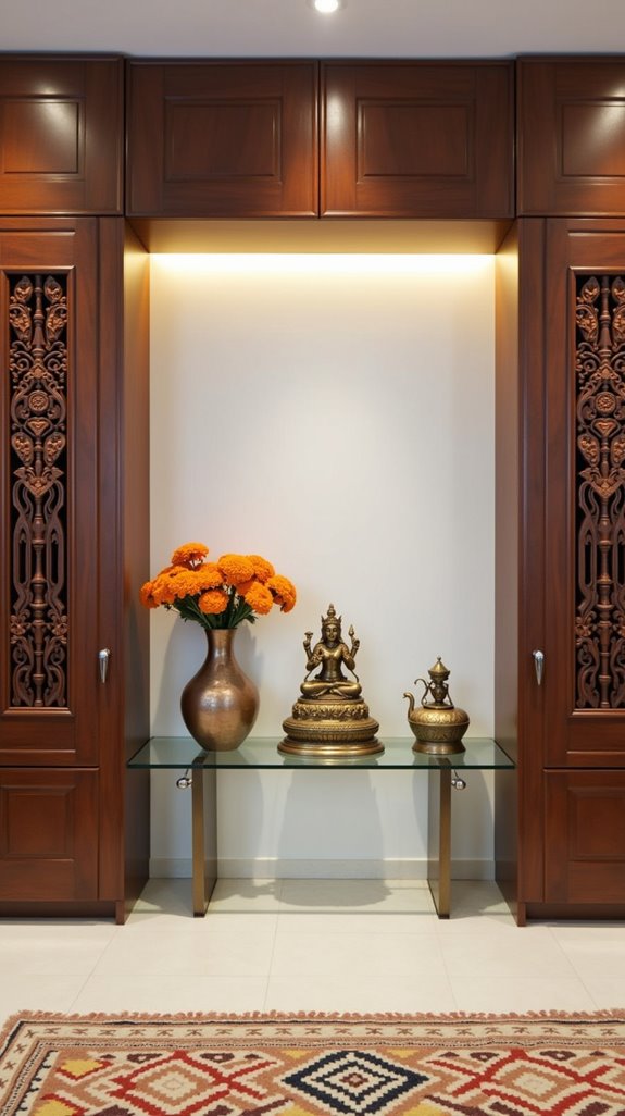 traditional modern pooja room