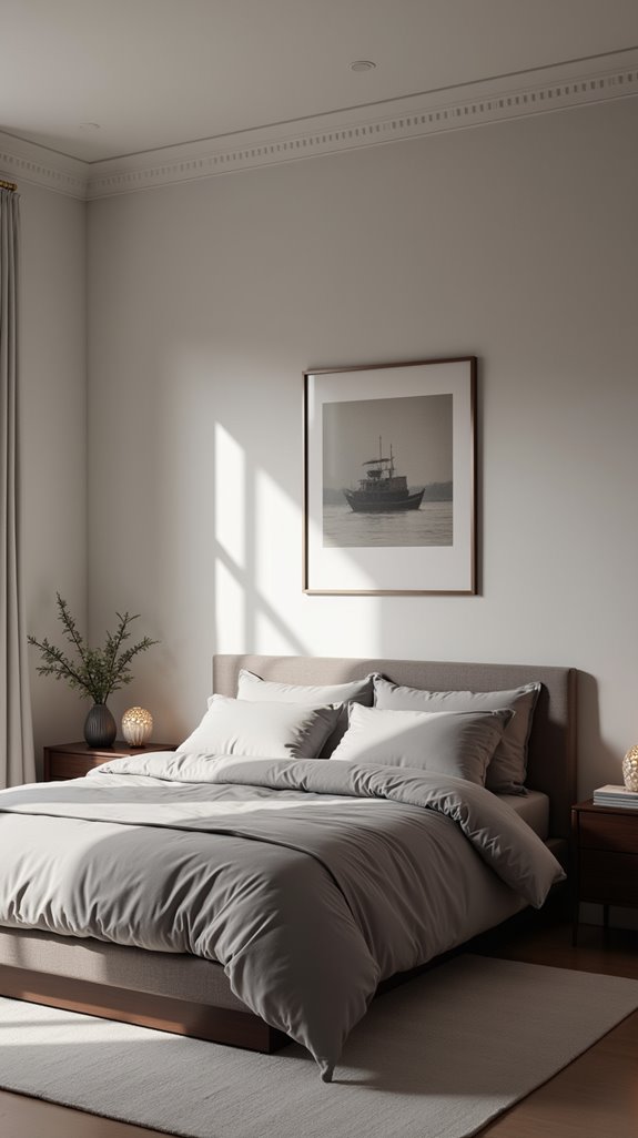 tranquil contrast in decor