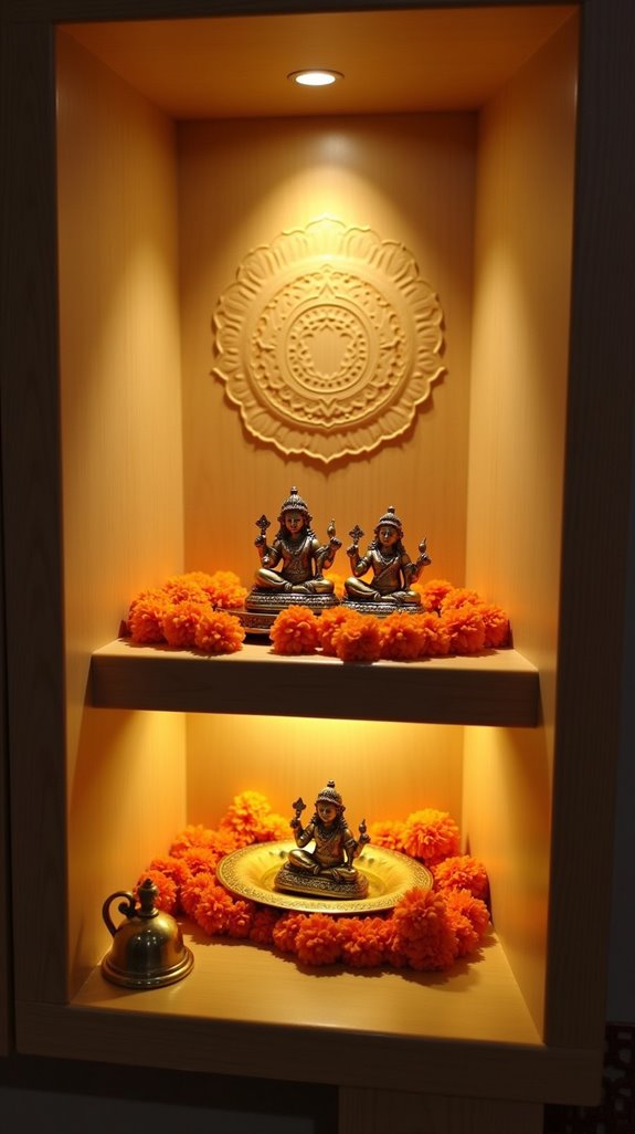 tranquil corner pooja nook