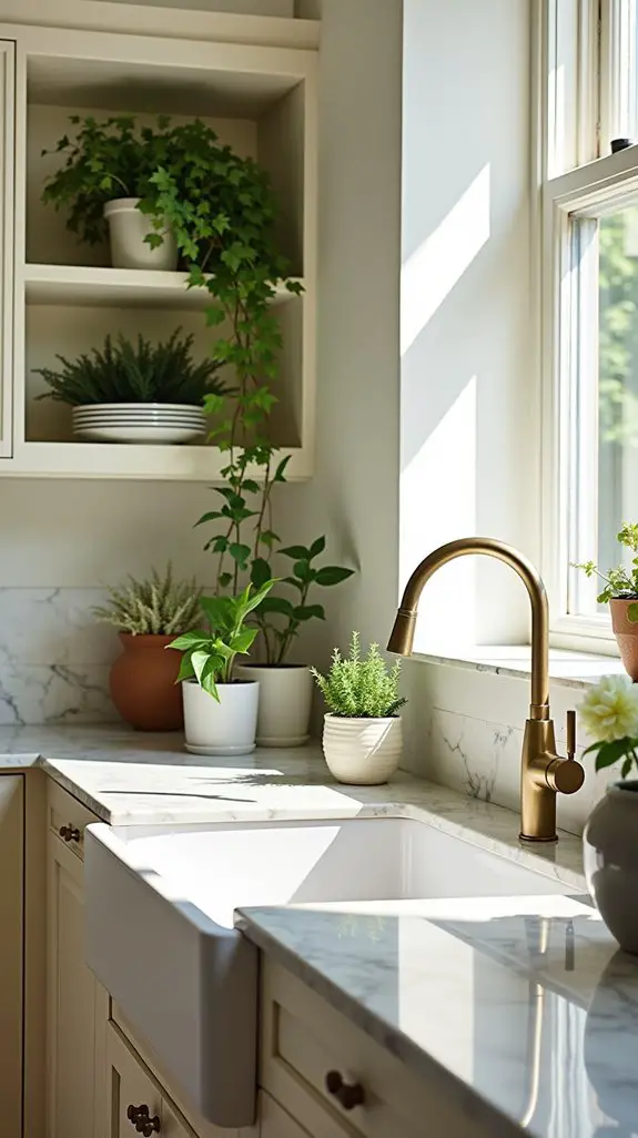 transform kitchen with greenery