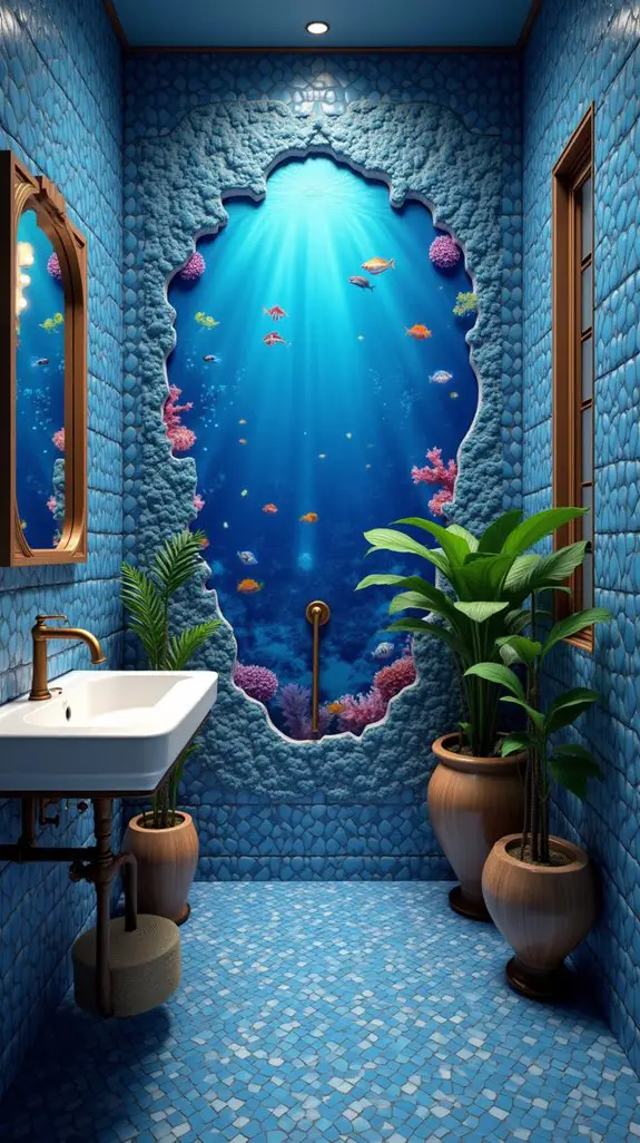 transformative blue tile murals