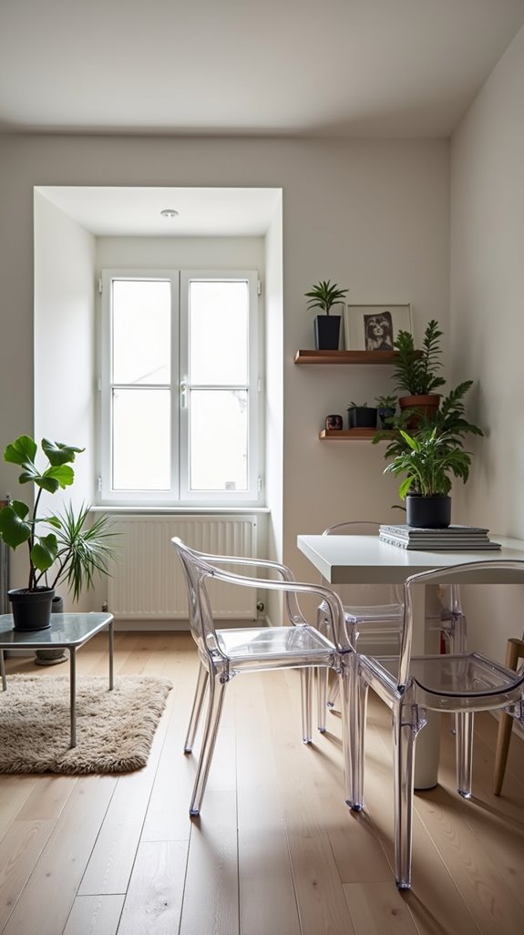 transparent furniture enhances space