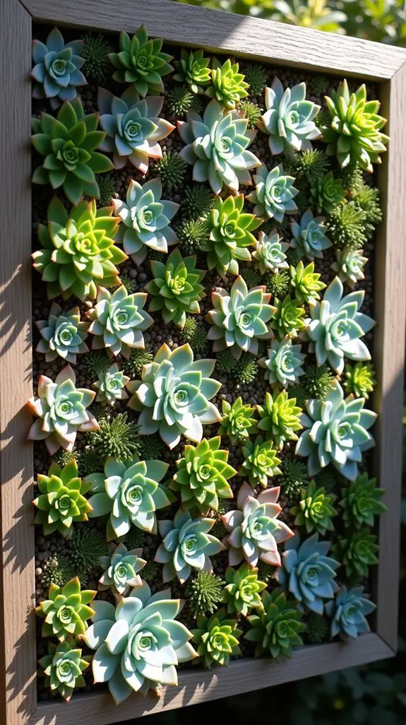 vertical succulent wall garden