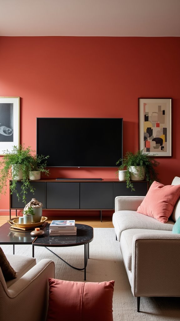 vibrant accent wall transformation
