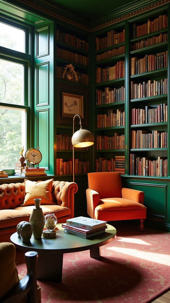 vibrant art inspired library space
