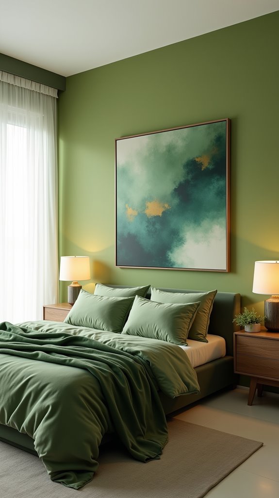 vibrant chartreuse bedroom decor