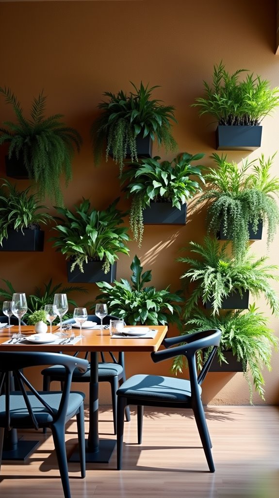 vibrant greenery wall decor