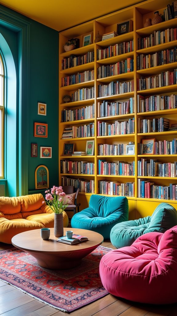 vibrant inspiring reading space