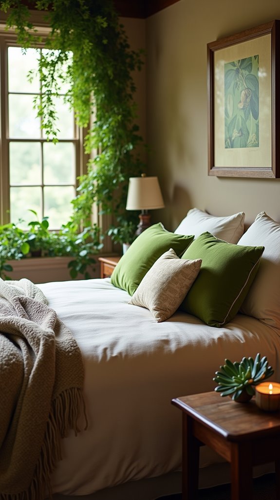 vibrant plants enhance guest rooms