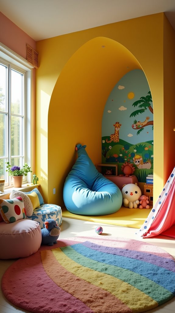 vibrant play zones created